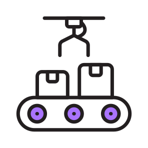 Packaging, Conveyor, Robotic, Machine, Production icon