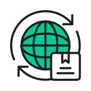 Worldwide, Global, International, Logistics, Freight icon