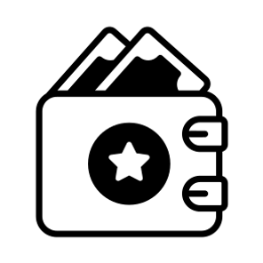 Wallet, Purse, Billfold, Notecase, Apparel icon