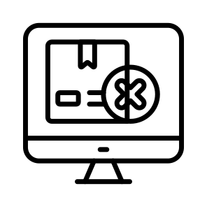 Cancellation, Rejection, Wrong, Online, Monitor icon