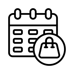 Day, Calendar, Date, Offer, Bag icon
