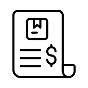Logistics, Freight, Cargo, Invoice, Receipt icon