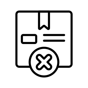 Order, Cancel, Delete, Reversal, Logistics icon
