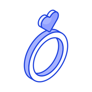 Heart, Ring, Valentine, Proposal, Engagement icon