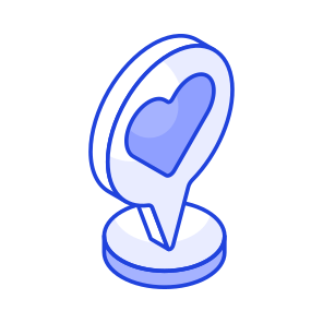 Romantic, Place, Destination, Location, Heart icon