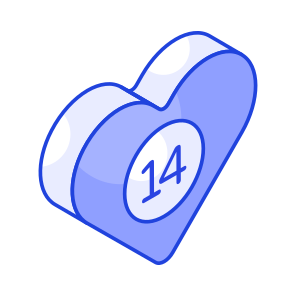 Valentine, Day, Th, February, Heart icon