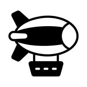Airship, Blimp, Zeppelin, Dirigible, Vehicle icon