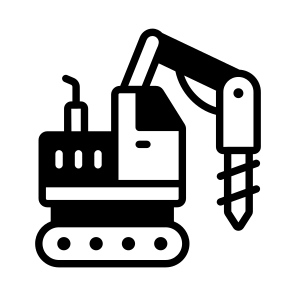 Machinery, Digger, Drill, Vehicle, Transport icon