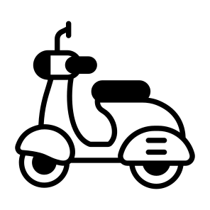 Scooter, Vespa, Bike, Vehicle, Transport,,,,, icon