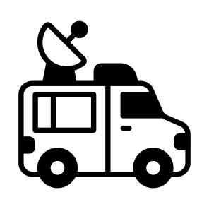 Van, Minivan, Antenna, Dish, Vehicle icon
