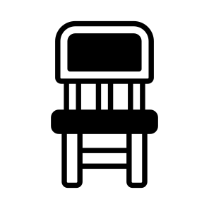 Chair, Seat, Furniture, Sitting, Armless icon
