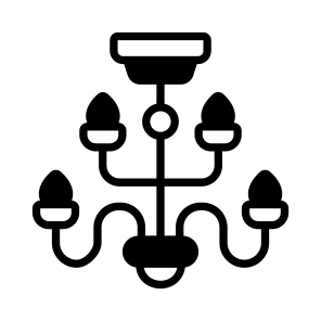 Chandelier, Hanging, Lamps, Lights, Decor icon