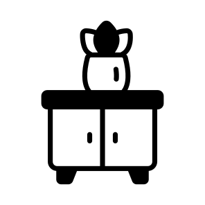 Decor, Decoration, Table, Wooden, Furniture icon