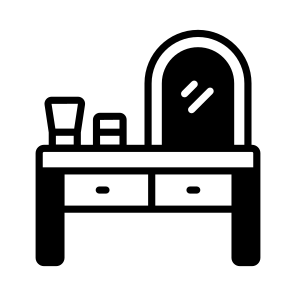 Desk, Table, Mirror, Reflection, Glass icon