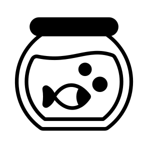 Fishbowl, Aquarium, Seafood, Creature, Animal icon