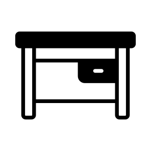 Office, Table, Drawer, Desk, Wooden icon