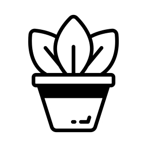 Potted, Plant, Houseplant, Gardening, Pot,,, icon