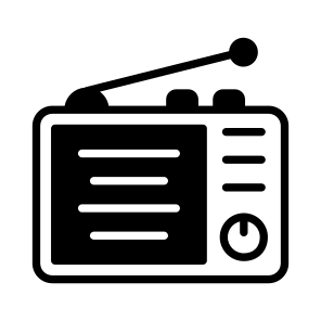Radio, Broadcasting, Transmission, Device, Multimedia icon