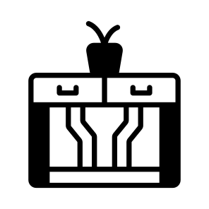 Table, Console, Drawer, Storage, Vase icon
