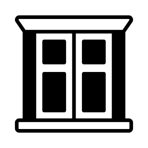 Window, Windowpane, Glaze, Glass, Pane icon