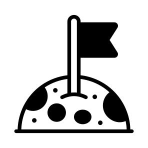 Moon Mission, Moon Flag, Moon Exploration, Planet Exploration, Space Mission icon