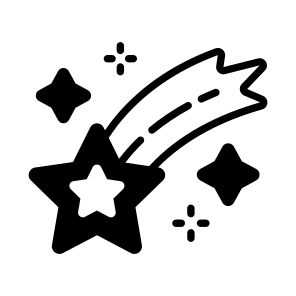 Shooting Stars, Meteor Shower, Falling Stars, Night Sky, Celestial Streaks, icon