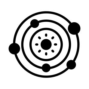 Solar System, Orbit, Cosmic Structure, Galaxy System, Planetary Alignment, icon