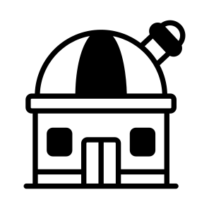 Space Building, Observatory, Astronomy Center, Telescope Dome, Space Observatory, icon