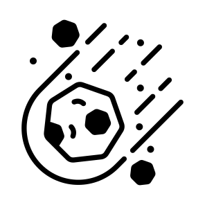 Space Rock, Asteroid, Fireball, Cosmic Stone, Rocky Object, icon