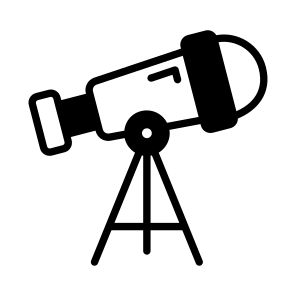 Telescope, Eyepiece, Astrophysics, Cosmology, Astronomy icon