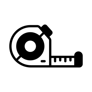 Measuring, Tape, Artefact, Inches, Tool icon
