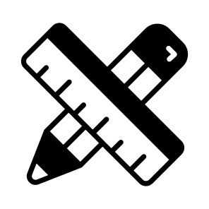 Scale, Stationery, Measurement, Study, Pencil icon