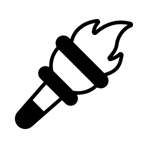 Torch, Flame, Light, Illumination, Burning icon
