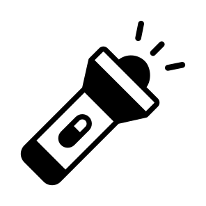 Torch, Light, Flashlight, Rechargeable, Illumination icon