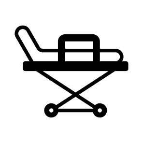 Bed, Stretcher, Gurney, Equipment, Accessory,,, icon