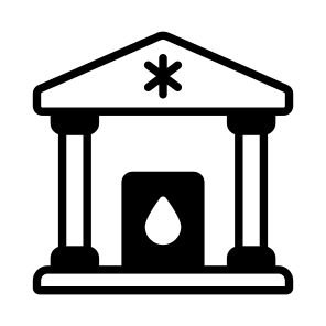 Blood, Bank, Donation, Charity, Building icon