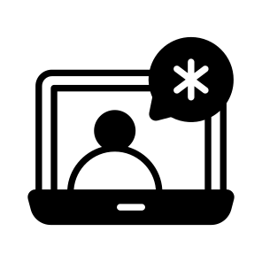 Consultation, Chat, Communication, Online, Laptop icon