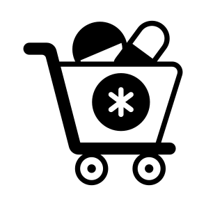 Medicine, Purchase, Trolley, Pharmacy, Buy icon