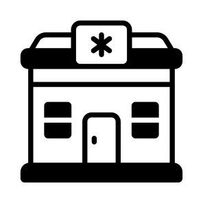 Pharmacy, Drugstore, Store, Shop, Building icon