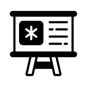 Presentation, Lecture, Class, Training, Board icon