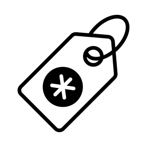 Tag, Label, Card, Sign, Symbol icon