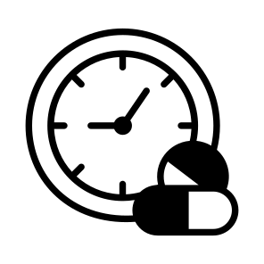Time, Dose, Drugs, Reminder, Medication icon