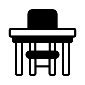 Classroom Table, Desk, Furniture, Interior, Student Table icon
