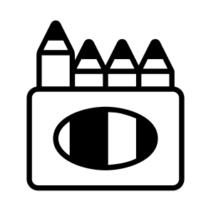Crayons, Drawing, Sketching, Colouring, Stationery icon