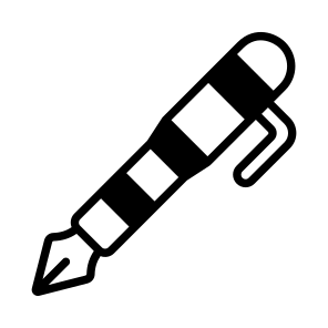 Fountain Pen, Ink Pen, Writing Tool, School Supply, Refillable Pen icon