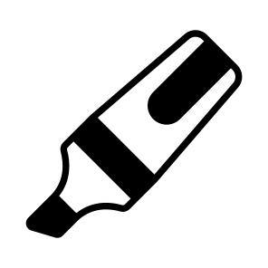 Highlighter, Marker, Colour, Stationery, School Supply icon