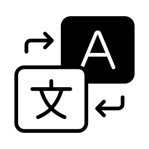 Language Learning, Linguistics, Translation, Practice, Chat icon