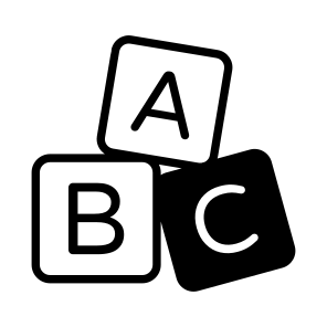 Learning Block, English, Study, Knowledge, Educational icon