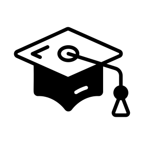Mortarboard, Graduation, Degree, Qualification, Scholarship icon