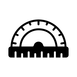Protractor, Scale, Measuring, Geometry, Stationery icon